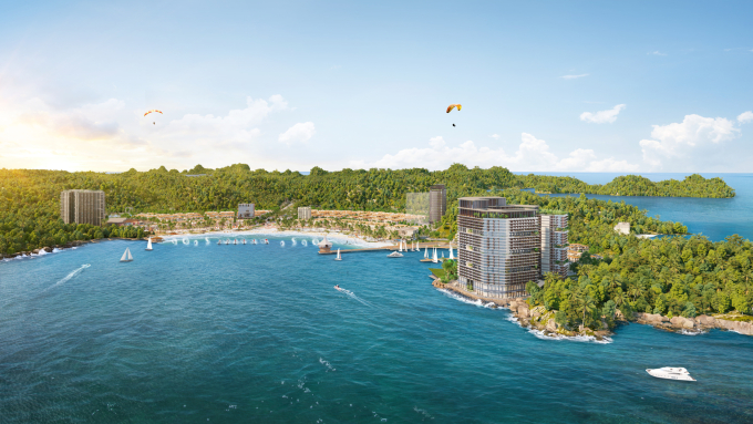 Tòa tháp căn hộ The Xanh 2 thừa hưởng hệ tiện ích đa dạng của dự án Xanh Island. Ảnh: Sun Property