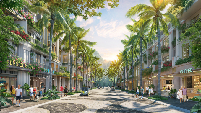 Thiết kế nhà phố Xanh Boutique lấy cảm hứng từ 7 làng nghề truyền thống. Ảnh: Sun Property