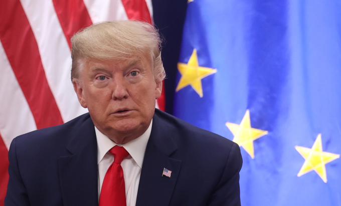 U.S. President Donald Trump attends a bilateral meeting with European Commission President Ursula von der Leyen during the 50th World Economic Forum (WEF) annual meeting in Davos, Switzerland, January 21, 2020. REUTERS/Jonathan Ernst