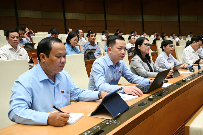 Đại biểu Quốc hội tại phòng họp Diên Hồng ngày 26/5. Ảnh: Cổng TTĐT Quốc hội