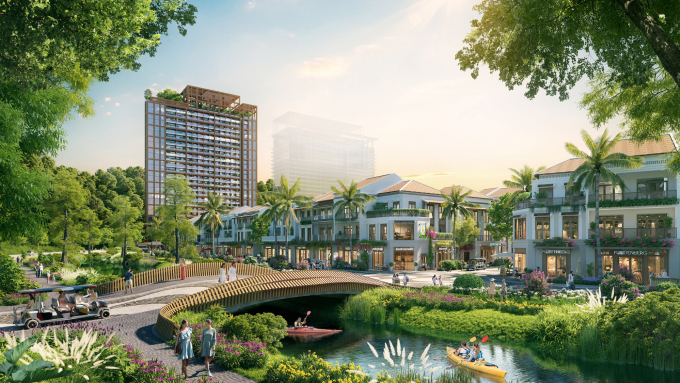 Hệ thống công viên được bố trí khoa học, phủ xanh toàn dự án. Ảnh: Sun Property