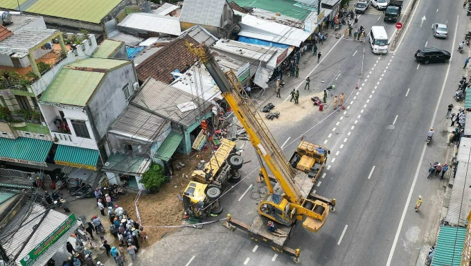 Hiện trường tai nạn. Ảnh: Phạm Linh