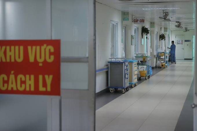 Khu vực cách ly tại Bệnh viện Thanh Nhàn. Ảnh: Bệnh viện cung cấp