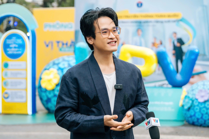 Ca sĩ Hà Anh Tuấn tại buổi lễ khai mạc Chiến dịch Truyền thông toàn quốc Vì một Việt Nam không gánh nặng bởi HPV. Ảnh: Mai Thảo