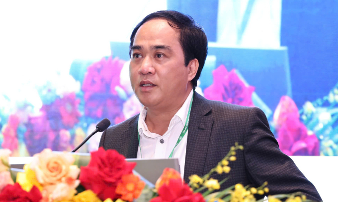 PGS.TS Vũ Ngọc Lâm, Phó Giám đốc Bệnh viện 108, phát biểu tại hội nghị. Ảnh: An Ngọc