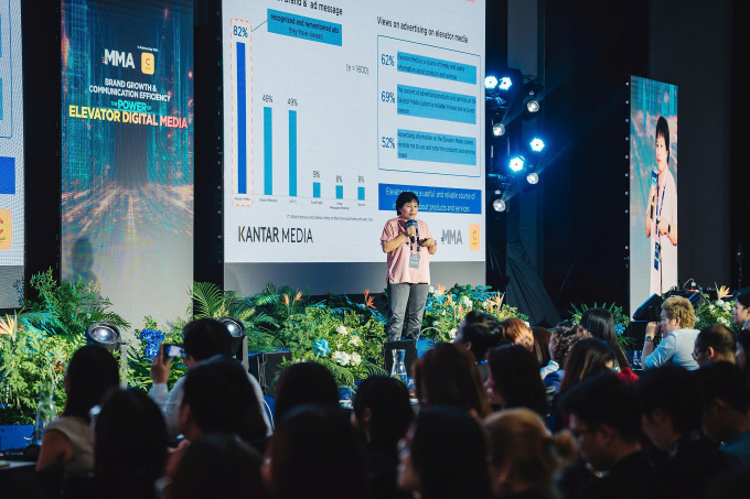 Bà Trần Thị Thanh Mai, Tổng giám đốc Kantar Media Việt Nam chia sẻ tại sự kiện. Ảnh: Chicilon Media