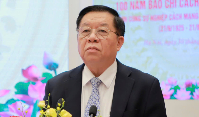 Trưởng ban Tuyên giáo và Dân vận Trung ương Nguyễn Trọng Nghĩa phát biểu chiều 30/5. Ảnh: Nguyên Phong