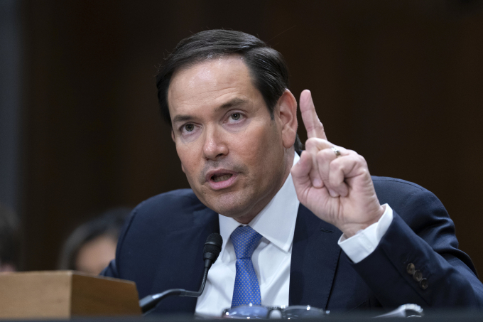 Ngoại trưởng Mỹ Marco Rubio tại Đồi Capitol ngày 20/5. Ảnh: AP