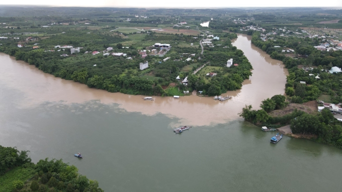 Khu vực dự kiến xây dựng cầu Hiếu Liêm 2 nối Bình Dương và Đồng Nai qua sông Bé. Ảnh: Phước Tuấn