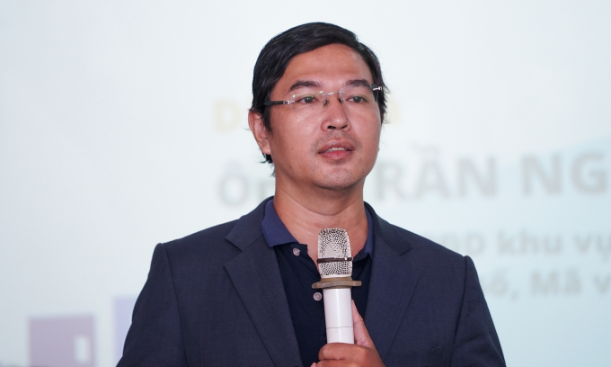 Ông Trần Ngọc Trung, phụ trách văn phòng đại diện khu vực phía Nam của Trung tâm mã số, Mã vạch Quốc gia. Ảnh: Bảo Lâm