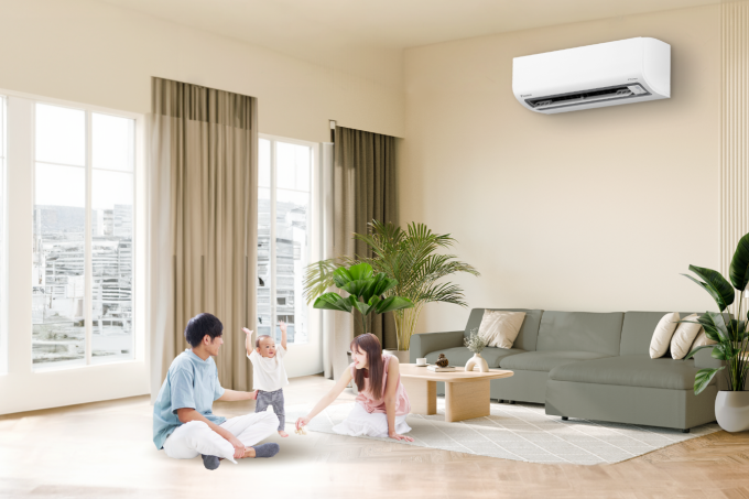 Duy trì độ ẩm giúp bảo vệ sức khoẻ cho cả người lớn và trẻ nhỏ. Ảnh: Daikin