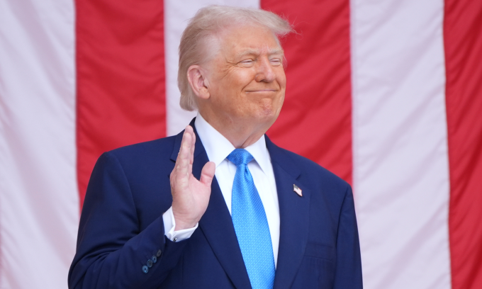 Tổng thống Mỹ Donald Trump tại Arlington, Virginia hôm 26/5. Ảnh: AP