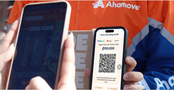 Hệ thống Zalopay POD được tích hợp vào hệ thống Ahamove từ tháng 12/2023. Ảnh: Zalopay