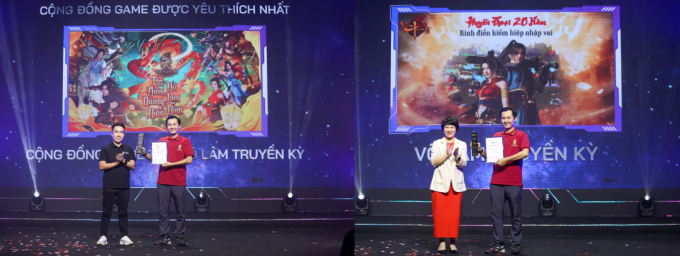 Võ Lâm Truyền Kỳ nhận cú đúp giải thưởng. Ảnh: VNG