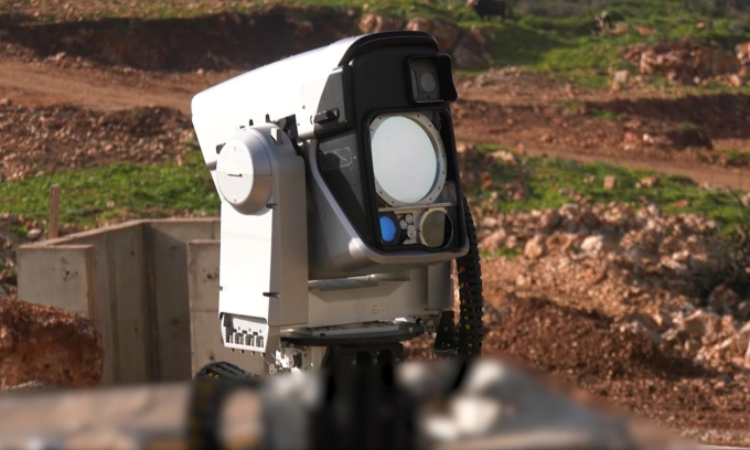 Vũ khí laser của Israel trong bức ảnh đăng ngày 28/5. Ảnh: IDF