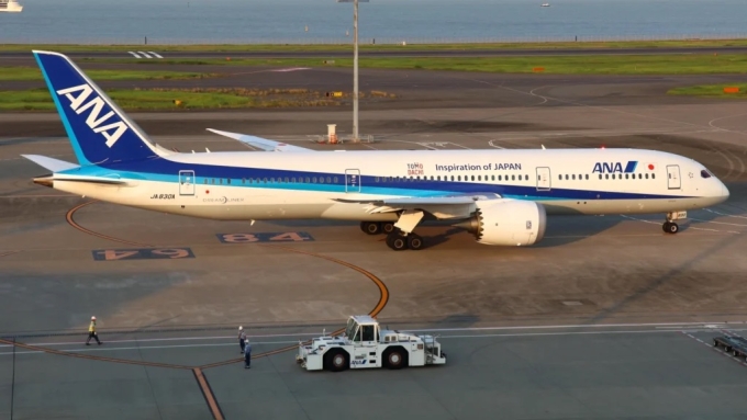 Máy bay Boeing 787-9 Dreamliner của hãng All Nippon Airways, cùng loại với chiếc phải hạ cánh khẩn ở Seattle ngày 24/5. Ảnh: Aviation A2Z