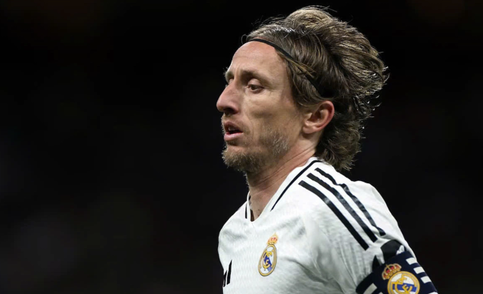 Luka Modric trong trận Real gặp Leganes tại La Liga trên sân Bernabeu, thành phố Madrid, Tây Ban Nha tối 29/3/2025. Ảnh: Reuters