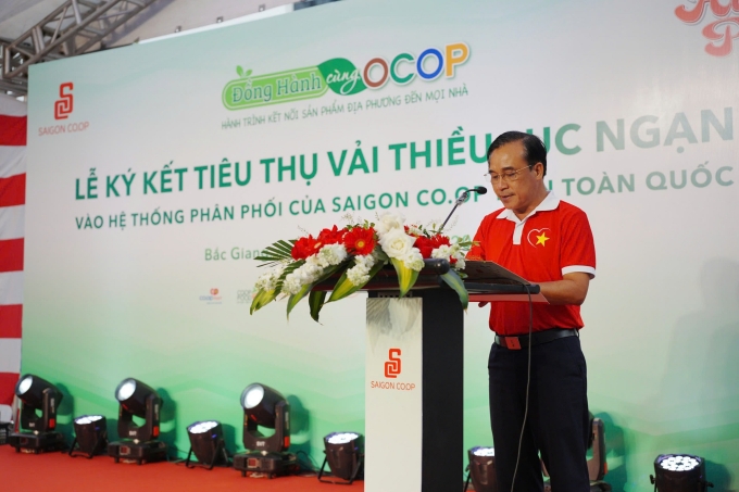 Ông Nguyễn Ngọc Thắng - Phó tổng giám đốc Saigon Co.op phát biểu tại sự kiện. Ảnh: Saigon Co.op