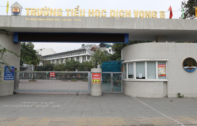 Trường tiểu học Dịch Vọng B, quận Cầu Giấy, Hà Nội. Ảnh: Ngọc Thành