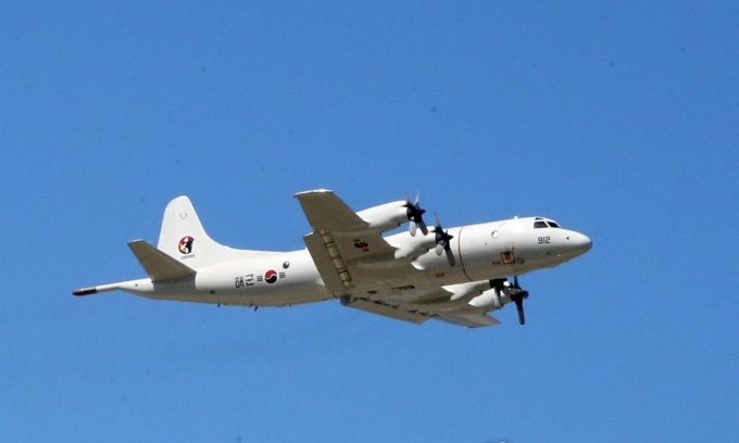 Máy bay săn ngầm P-3CK của hải quân Hàn Quốc. Ảnh: Yonhap