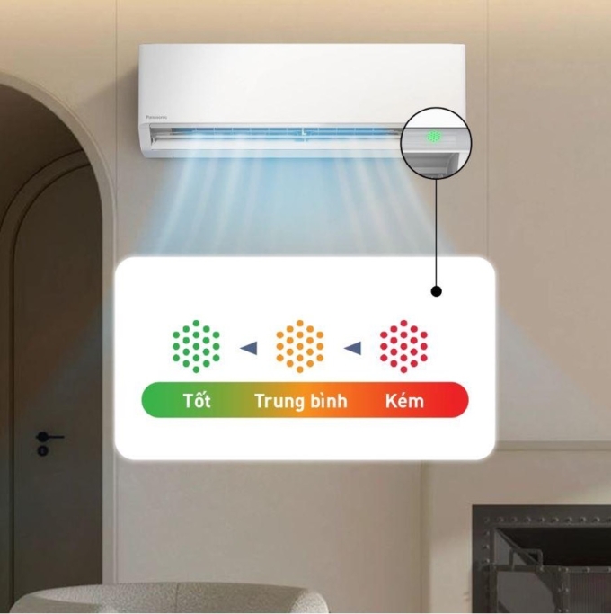 Đèn báo chất lượng không khí. Ảnh: Panasonic