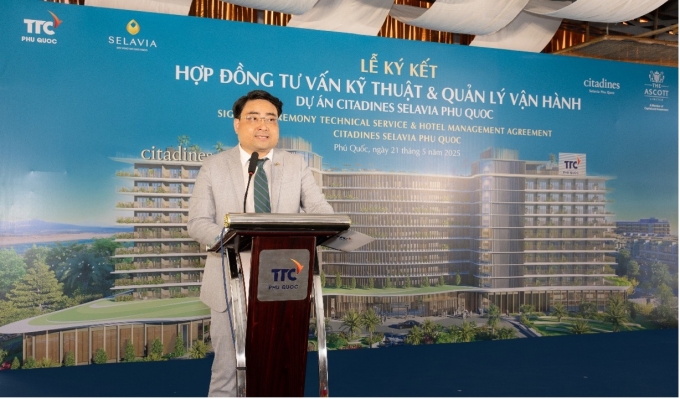 Ông Nguyễn Thanh Ngữ - Chủ tịch HĐQT, Tổng giám đốc TTC Phú Quốc phát biểu tại sự kiện. Ảnh: TTC
