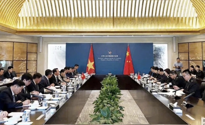 Bộ trưởng Bộ Nông nghiệp và Môi trường Đỗ Đức Duy dẫn đầu đoàn công tác sang làm việc với Tổng cục Hải quan Trung Quốc. Ảnh: ICD