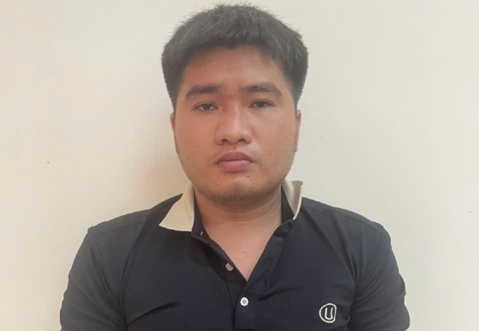 Thông lúc bị bắt. Ảnh: Yên Khánh