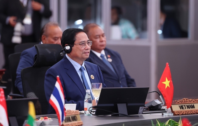 Thủ tướng Phạm Minh Chính dự và phát biểu tại Hội nghị Cấp cao ASEAN - GCC lần thứ hai, tại Kuala Lumpur, ngày 27/5. Ảnh: TTXVN