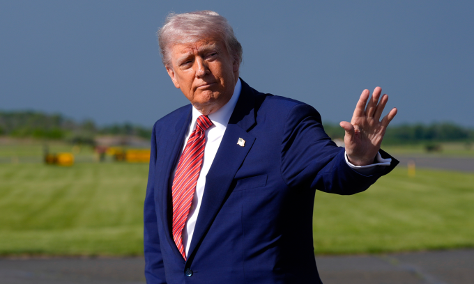 Tổng thống Mỹ Donald Trump tại Morristown, New Jersey hôm 24/5. Ảnh: AP