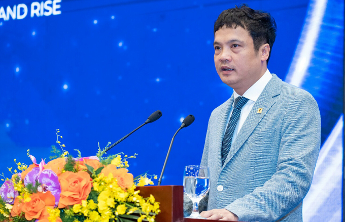 Chủ tịch Vinasa Nguyễn Văn Khoa tại Vietnam - Asia DX Summit 2025. Ảnh: Minh Sơn