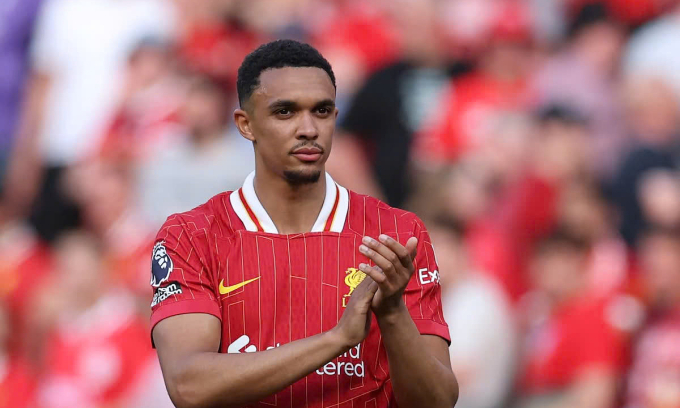Hậu vệ Trent Alexander-Arnold sau trận Liverpool gặp Arsenal trên sân Anfield, thành phố Liverpool, ở Ngoại hạng Anh ngày 11/5/2025. Ảnh: Reuters