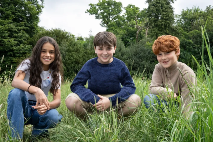 Diễn viên chính Harry Potter bản mới, từ trái qua: Arabella Stanton, Dominic McLaughlin và Alastair Stout. Ảnh: HBO