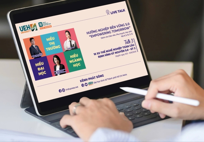Chuỗi tọa đàm do Đại học Kinh tế TP HCM phối hợp thực hiện. Ảnh: UEH