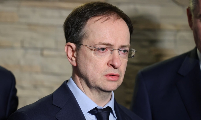 Ông Vladimir Medinsky tại Belarus hồi tháng 3/2022. Ảnh: Reuters