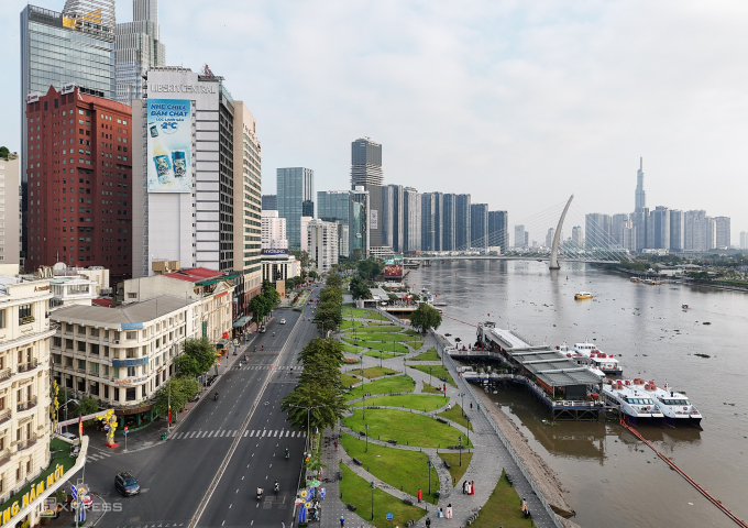 Bến Bạch Đằng, quận 1 vào  tháng 1/2025. Ảnh: Quỳnh Trần
