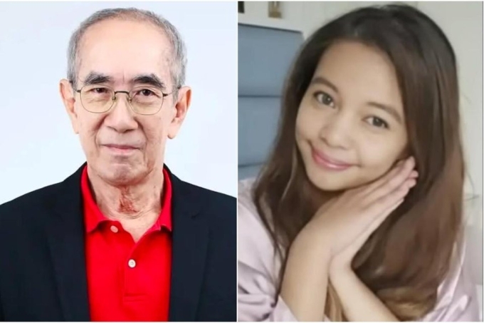 Ông Laurence Pang và người phụ nữ quen qua mạng, Mika. Ảnh: Instagram/Laurence Pang