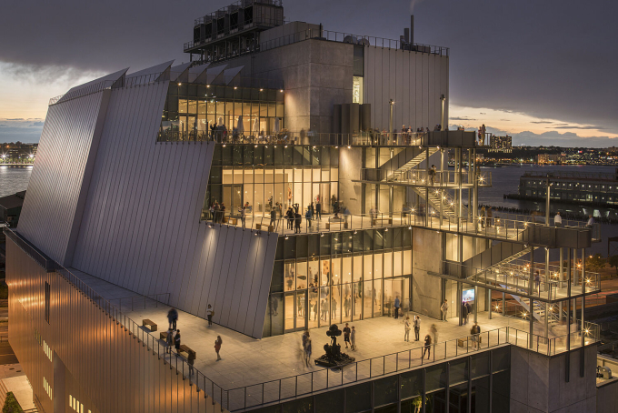 Bảo tàng Whitney ở New York với tường chắn lũ. Ảnh: Whitney Museum of American Art