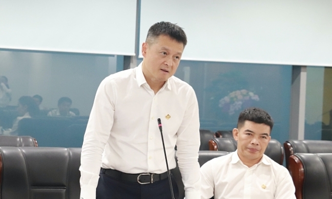 Chủ tịch Sun Group Đặng Minh Trường tại buổi làm việc với lãnh đạo tỉnh Bình Dương hôm 22/5. Ảnh: Cổng thông tin điện tử tỉnh Bình Dương