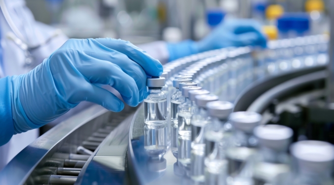 Minh họa quá trình sản xuất vaccine. Ảnh: Vecteezy