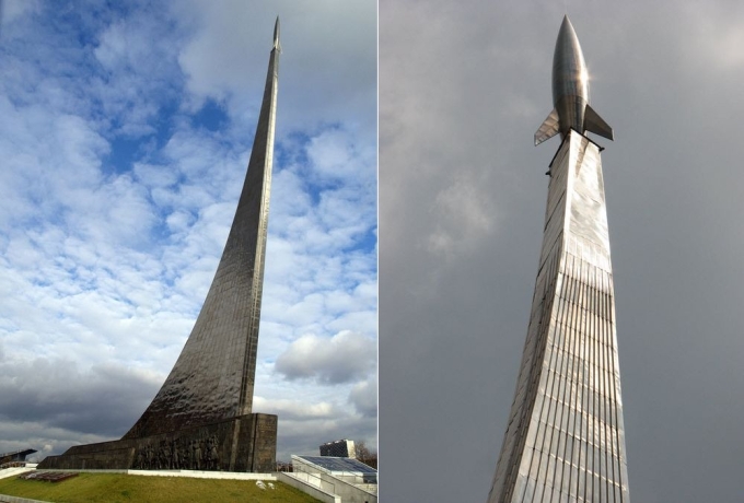 Đài tưởng niệm những người chinh phục không gian tại Moscow, Nga. Ảnh: jaime.silva/reibai/Flickr