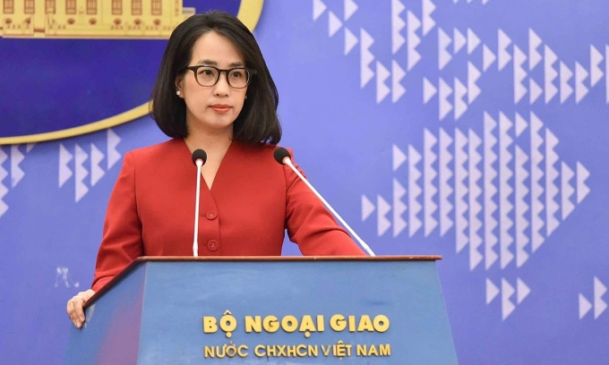 Người phát ngôn Bộ Ngoại giao Phạm Thu Hằng. Ảnh: Bộ Ngoại giao