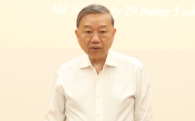 Tổng Bí thư Tô Lâm phát biểu sáng 29/5. Ảnh: Nguyễn Hoàng