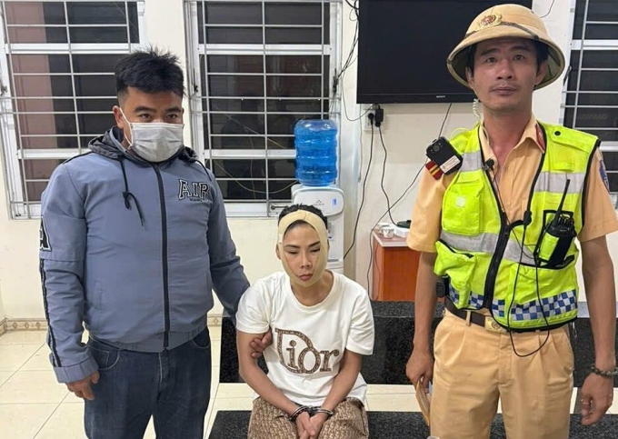 Nguyễn Thị Tâm bị công an bắt giữ vào khuya 17/5. Ảnh: Công an tỉnh Phú Yên