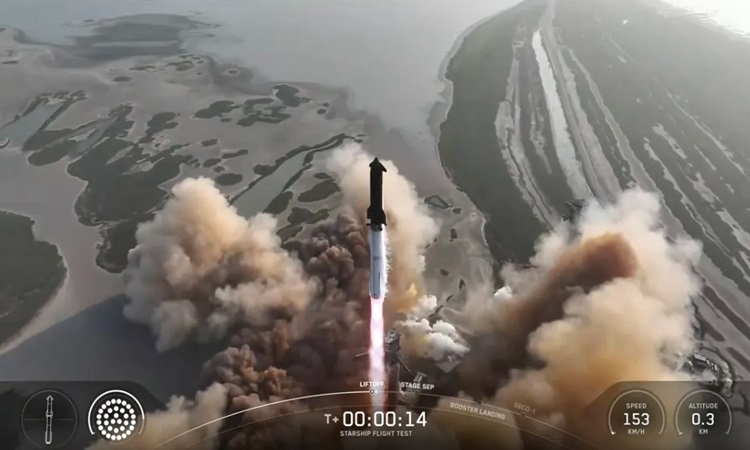 Tên lửa Starship phát nổ sau khi bay vào không gian