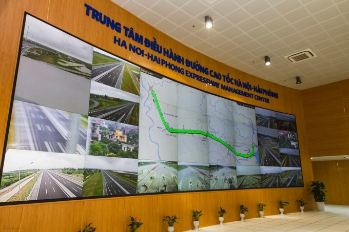 Tuyến cao tốc Hả Nội - Hải Phòng được giám sát qua hệ thống giao thông thông minh. Ảnh: Vidifi
