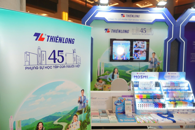Gian hàng của doanh nghiệp tại sự kiện. Ảnh: Thiên Long