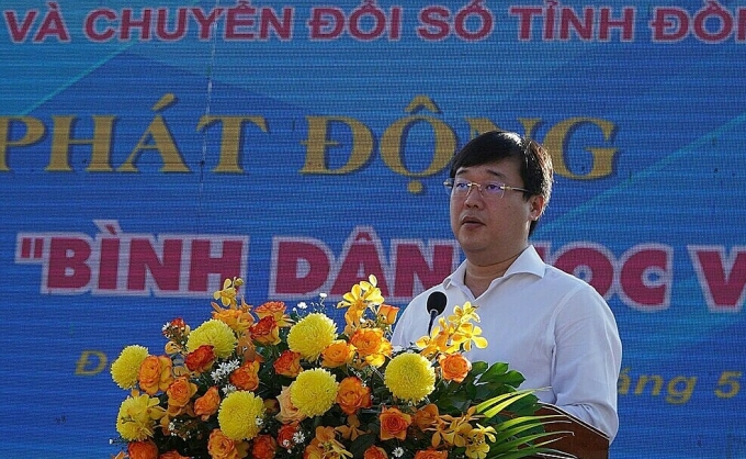 Ông Lê Quốc Phong - Bí thư Tỉnh ủy Đồng Tháp, phát biểu tại lễ phát động. Ảnh: Trần Thanh