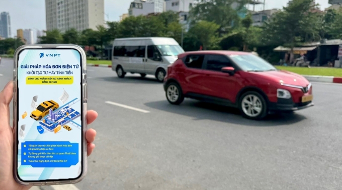 Ứng dụng VNPT hỗ trợ giải pháp hóa đơn điện tử khởi tạo từ máy tính tiền. Ảnh: VNPT
