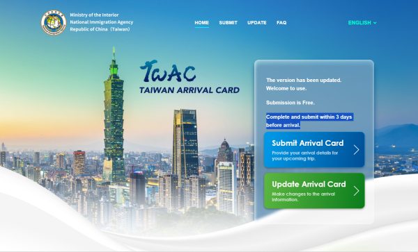 Khai báo nhập cảnh Đài Loan trực tuyến bắt buộc từ 1/10 cho khách Việt